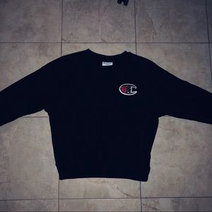 Champion New Logo Black Crewneck